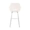 Armen Living Aura White Faux Leather and Brushed Stainless Steel Swivel 30" Bar Stool LCAUBABSWH30 - alternate 6